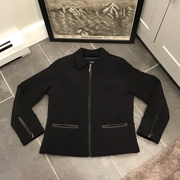 Sonoma Quilted Zip Front Insulated Black Jacket Large - Picture 2 of 14
